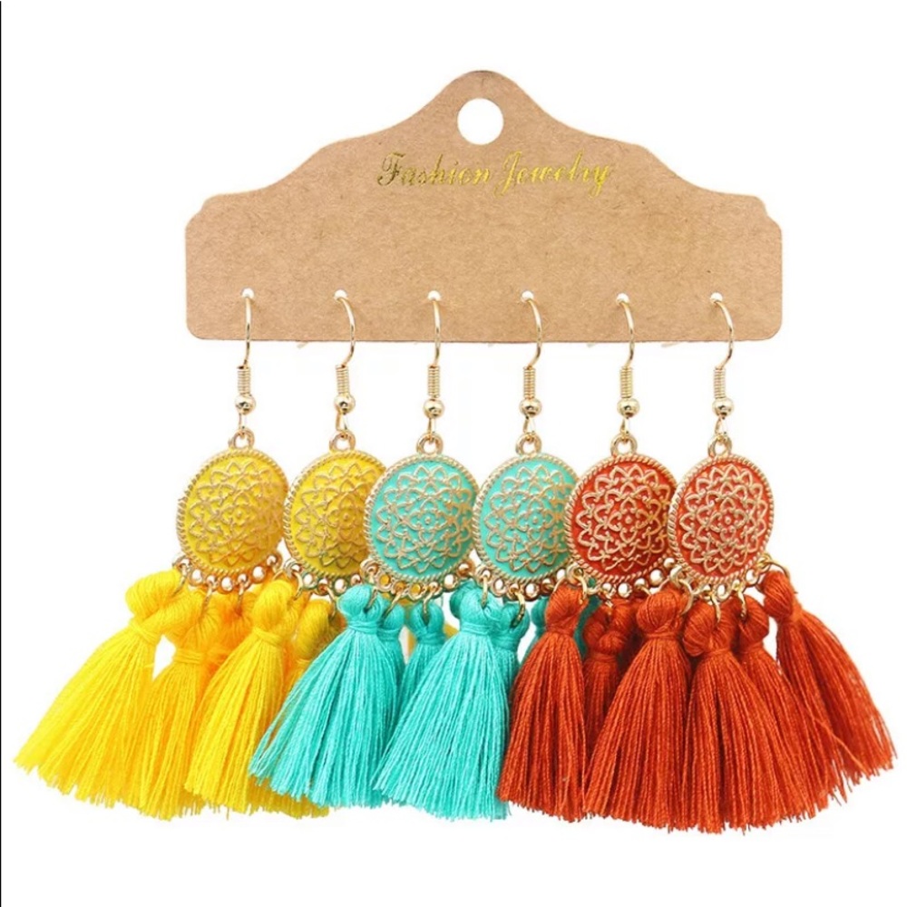 Women’s 3 pair set boho Bohemia earrings fashion